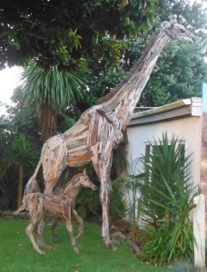 Driftwood Giraffe & Foal